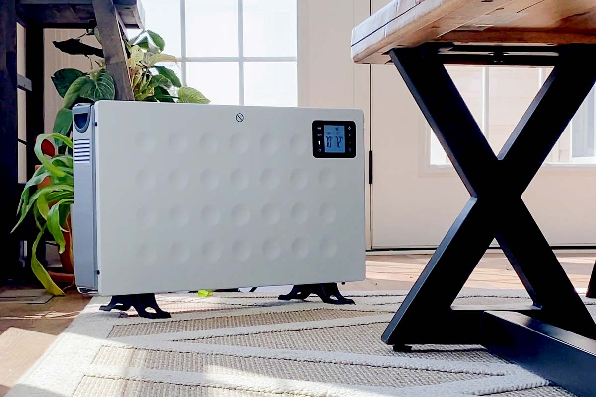 A Power Panel heating an area near a dining room table